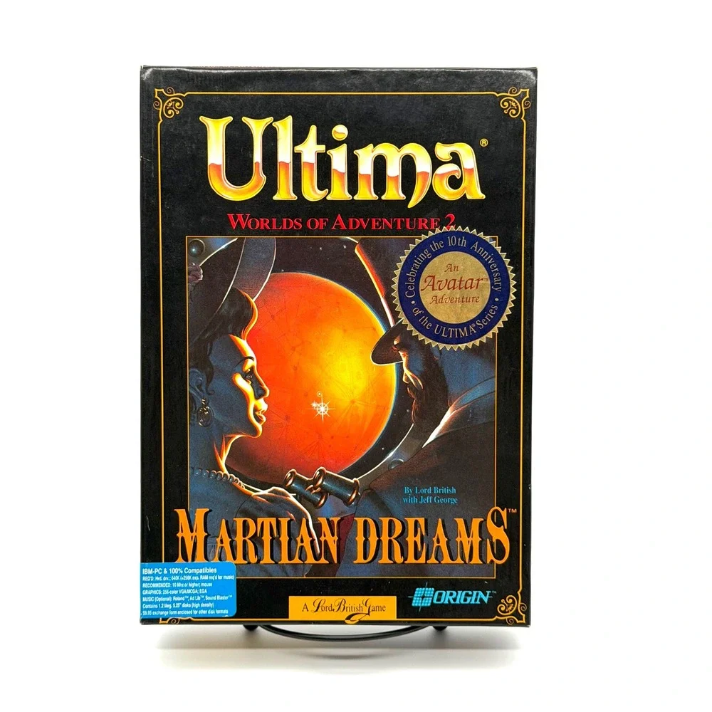 Ultima Worlds of Adventure 2 Martian Dreams PC Big Box Complete 1991 5.25 Game